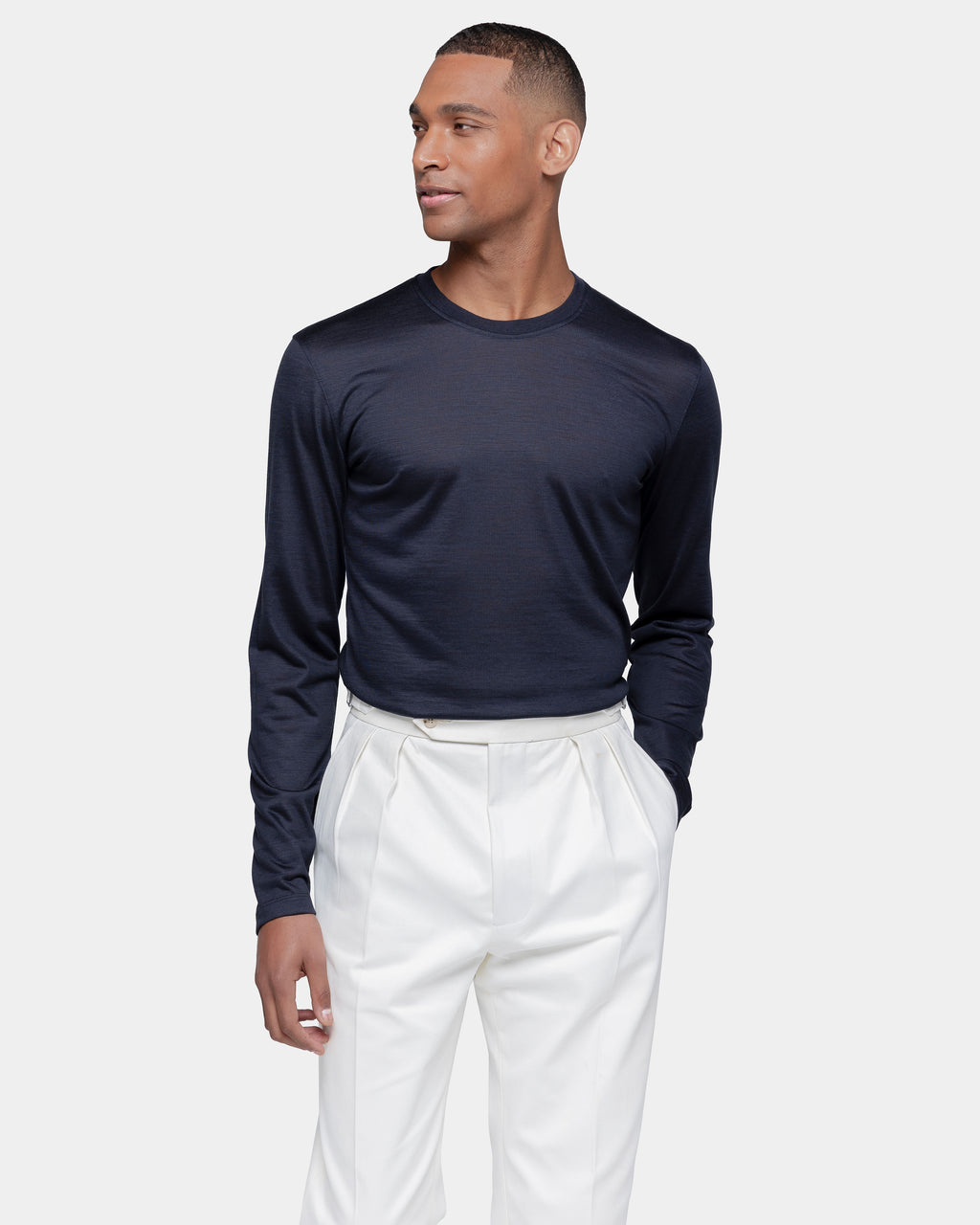 T-shirt lana merinos trekking uomo MERINO FRESH blu