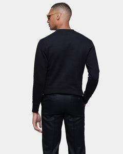 Black Crewneck sweatshirt in Cotton Cashmere | Filatori