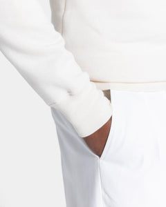 Natural White Crewneck sweatshirt in Cotton Cashmere | Filatori