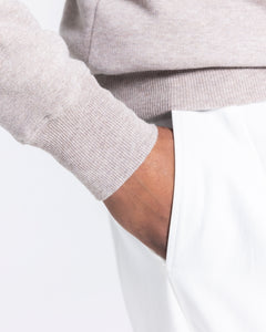 Sand Melange Hoodie in Cotton Cashmere | Filatori