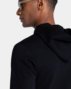 Black Hoodie in double jersey Compact Cotton | Filatori