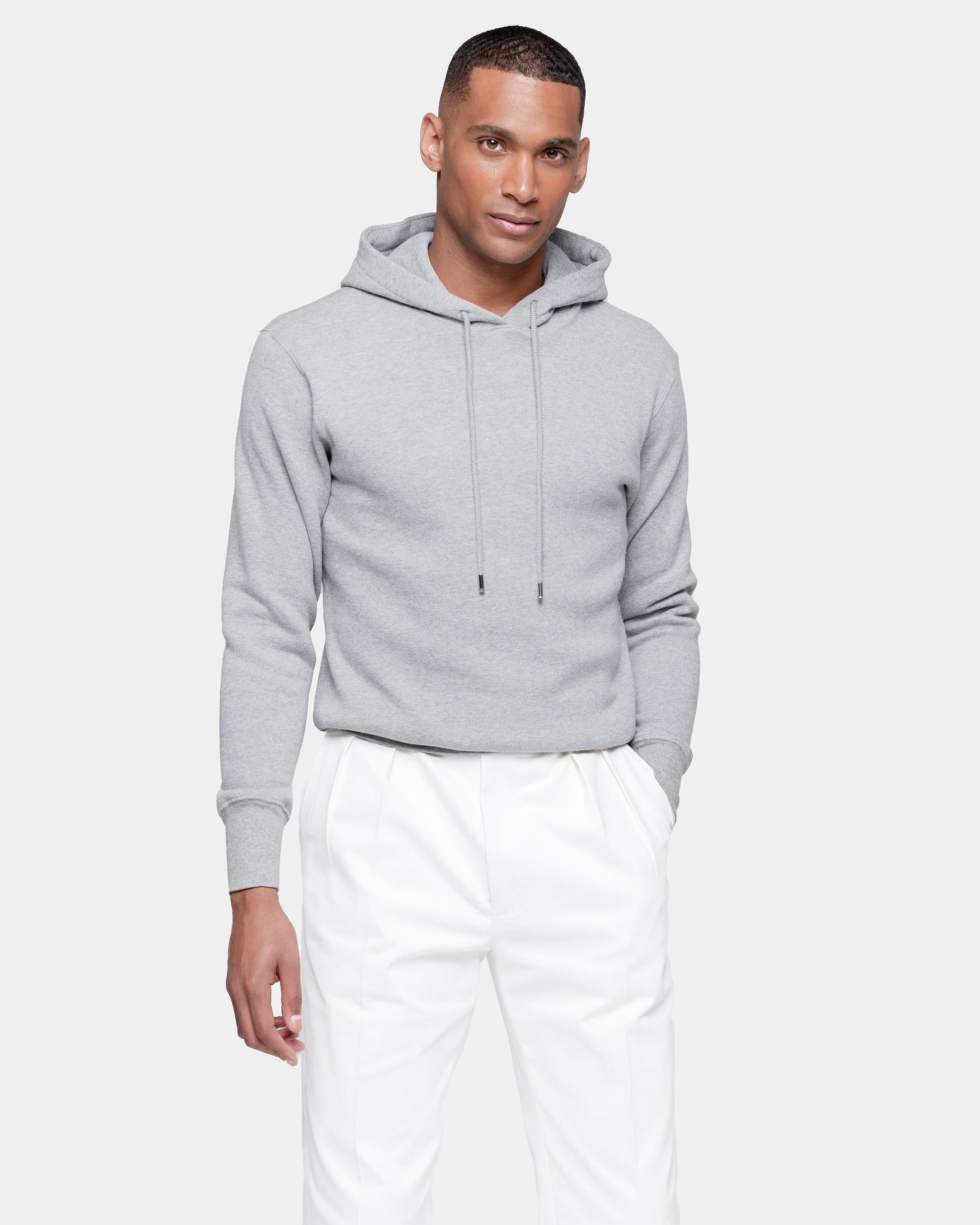 Grey Hoodie in Cotton Cashmere | Filatori