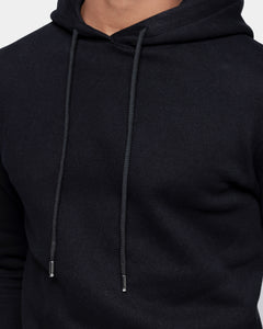 Black Hoodie in Cotton Cashmere | Filatori