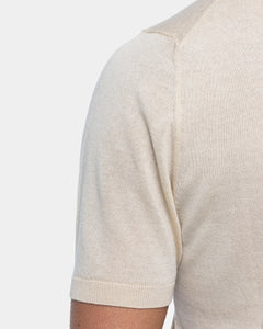 Sand Short Sleeve Polo Knitwear in Organic Cotton Mulberry Silk | Filatori