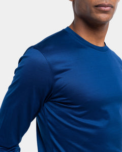 Blue Marine Long Sleeved T-Shirt 100% Egyptian Cotton | Filatori 