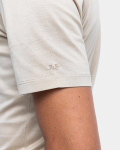 T shirt manica corta tinta unita Sabbia 100% Cotone egiziano | Filatori