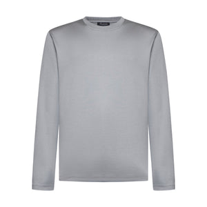 Grey Long Sleeve T-Shirt 100% Ultra-fine Supima Cotton | Filatori 