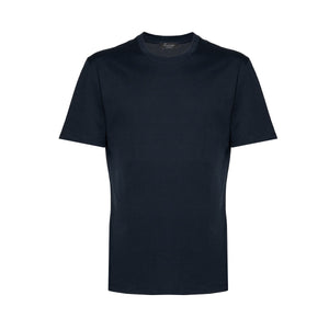 T shirt manica corta soft tinta unita Blu Seta Cotone | Filatori