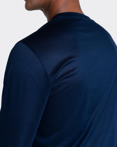 Blue Long Sleeve T-Shirt 100% Egyptian Cotton | Filatori 