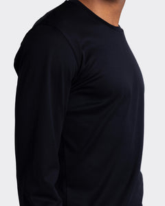 Black Long Sleeve T-Shirt 100% Egyptian Cotton | Filatori 