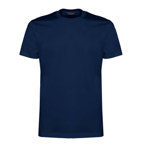 T shirt manica corta tinta unita Blu 100% Cotone Supima Ultra-fine | Filatori